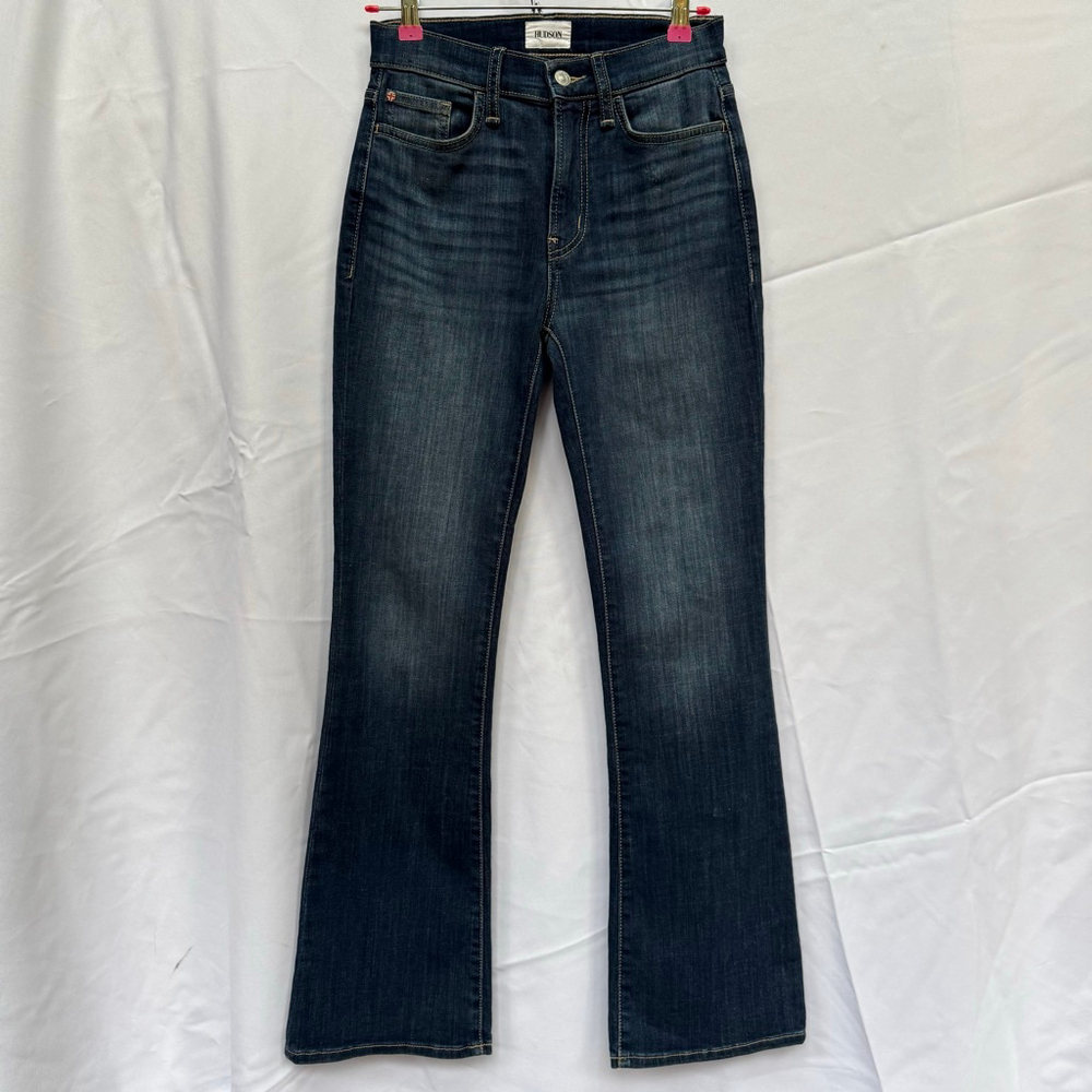 HUDSON Blair Mini Bootcut Jeans Dark Wash Size 25 Mid Rise Stretch NEW Denim